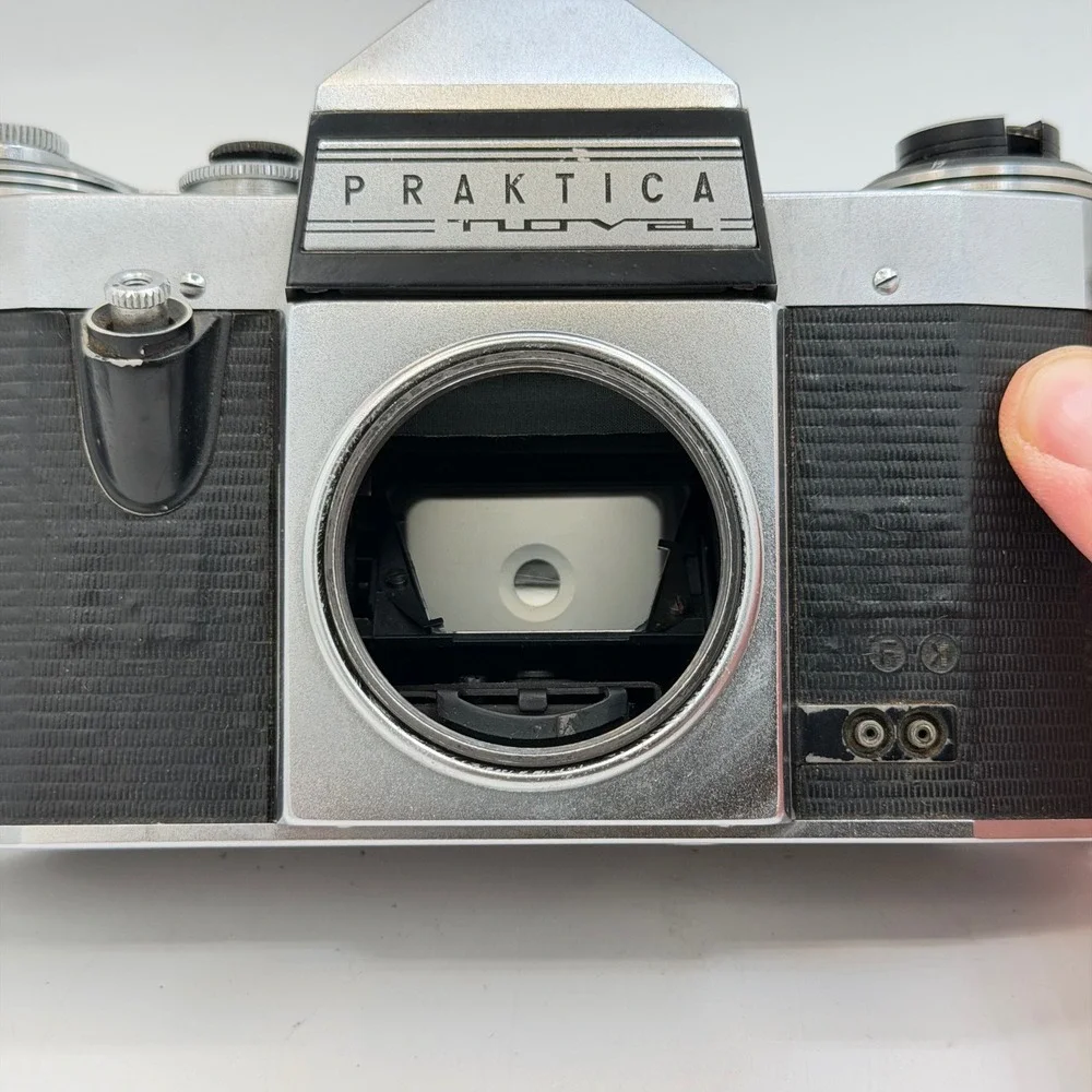 Praktica Nova 35mm SLR Camera with Carl Zeiss Jena Tessar 2.8/50 Lens Vintage